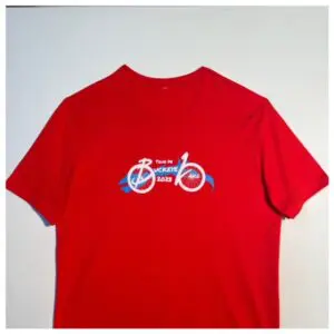 2023 Rider Event t-shirt, orange/red
